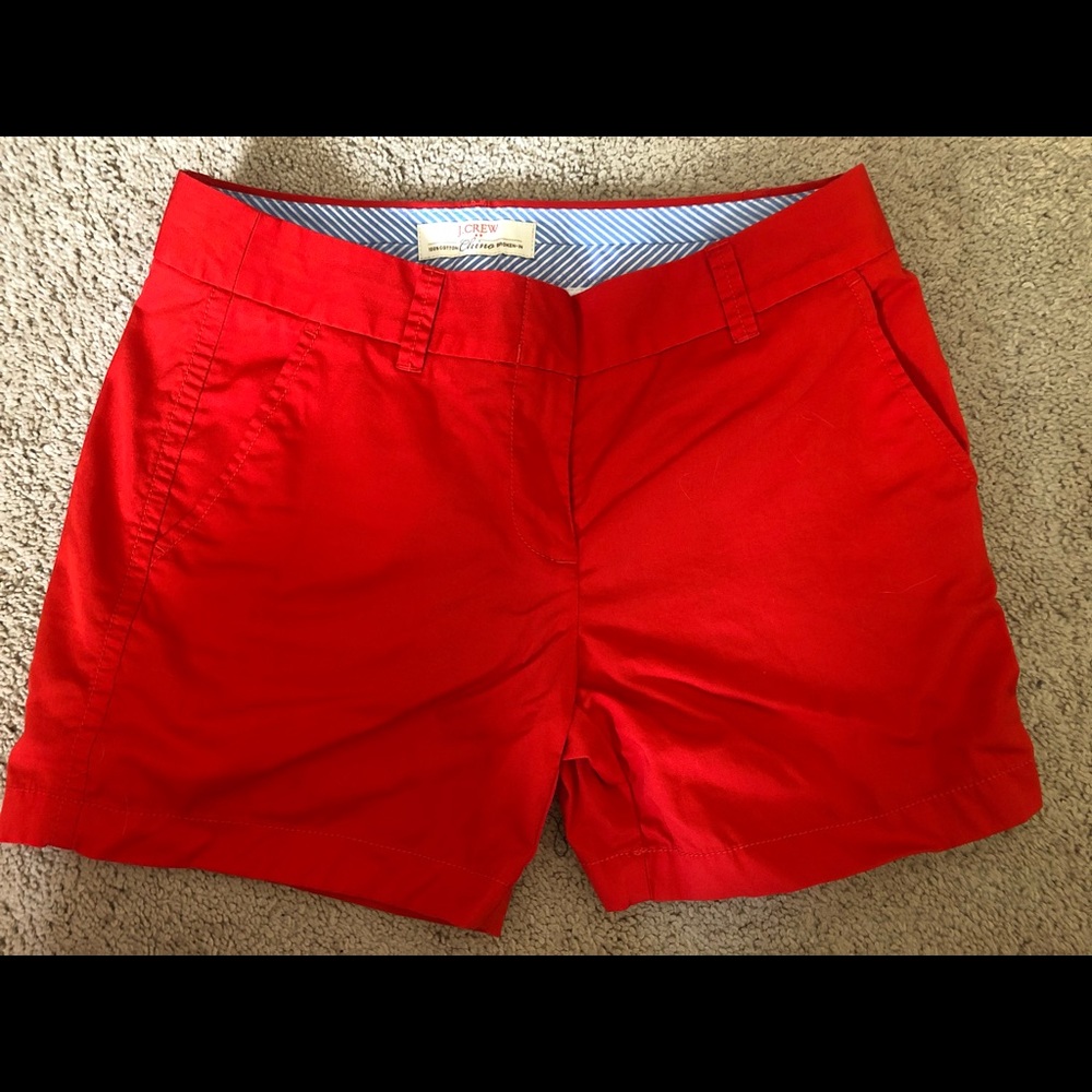 JCrew Red Chino Shorts Sz. 2 Small